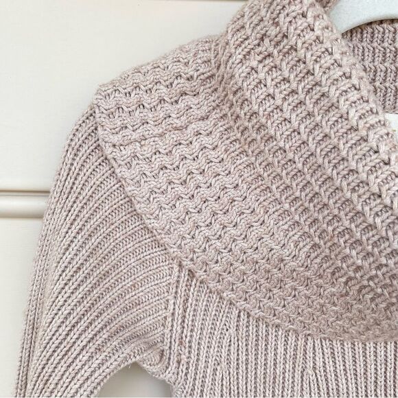 Anthropologie Shae Tan Sweater Tunic Top Knit Cotton Cashmere Blend Soft Size XS - Picture 2 of 9